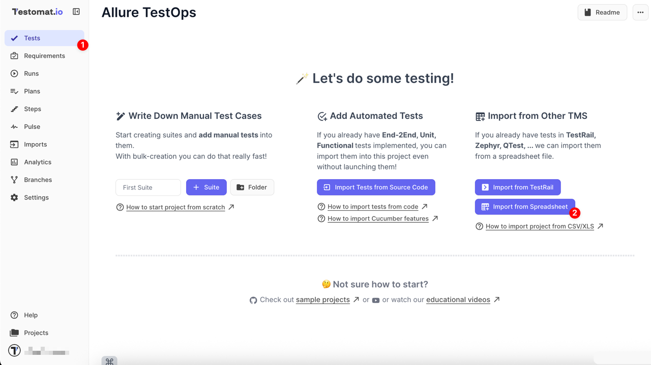 Import from Spreadsheet
